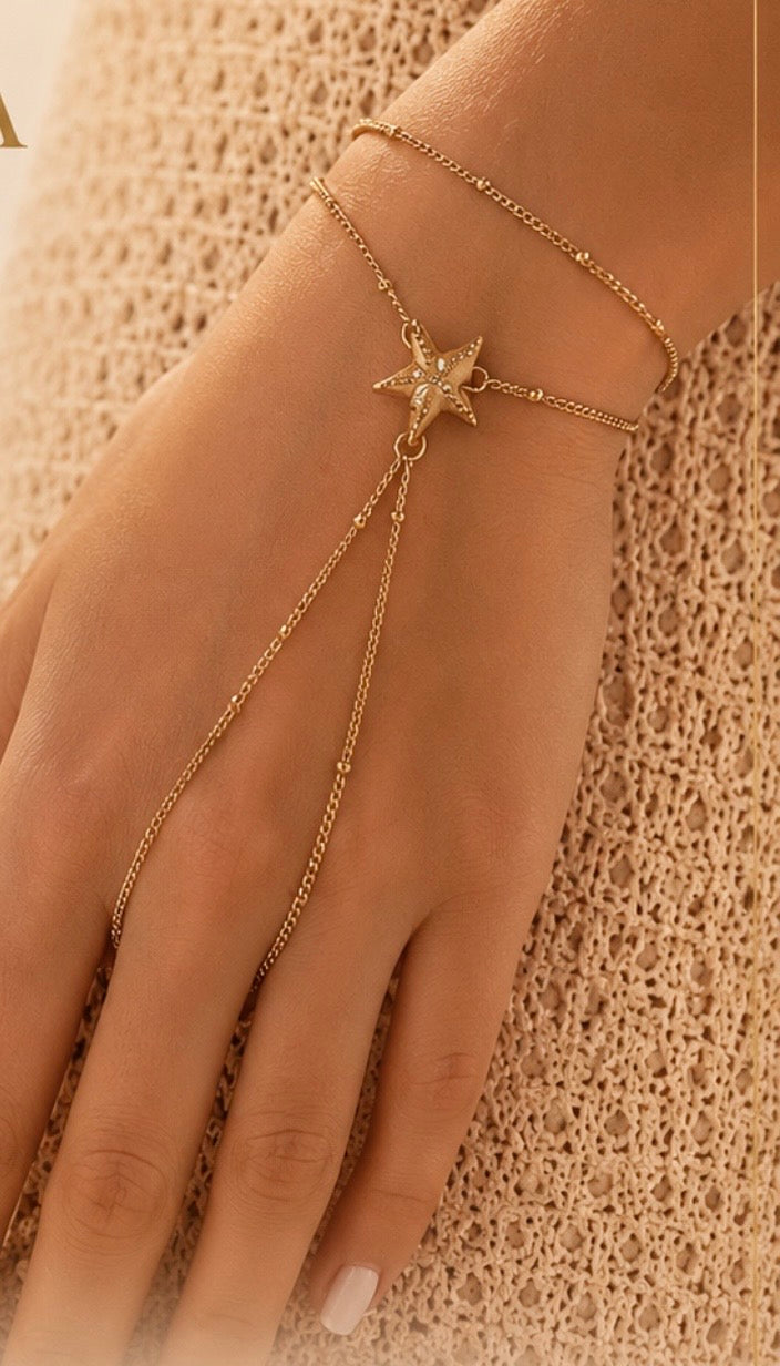 Solara | Gold-Tone hand chain