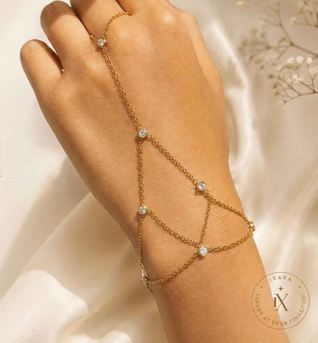 Celestia | Gold-Tone Hand Chain